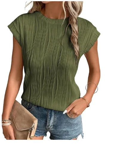 Structured short-sleeved top for women | Ideal for relaxed days