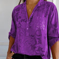 Long-sleeved blouse with floral pattern for women | Ideal for summer