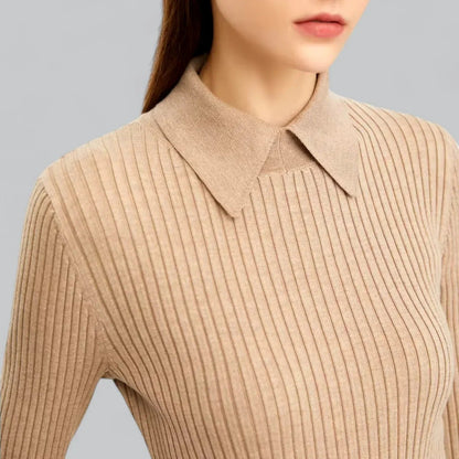 Ribbed polo shirt for women | Ideal for relaxed days