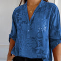 Long-sleeved blouse with floral pattern for women | Ideal for summer