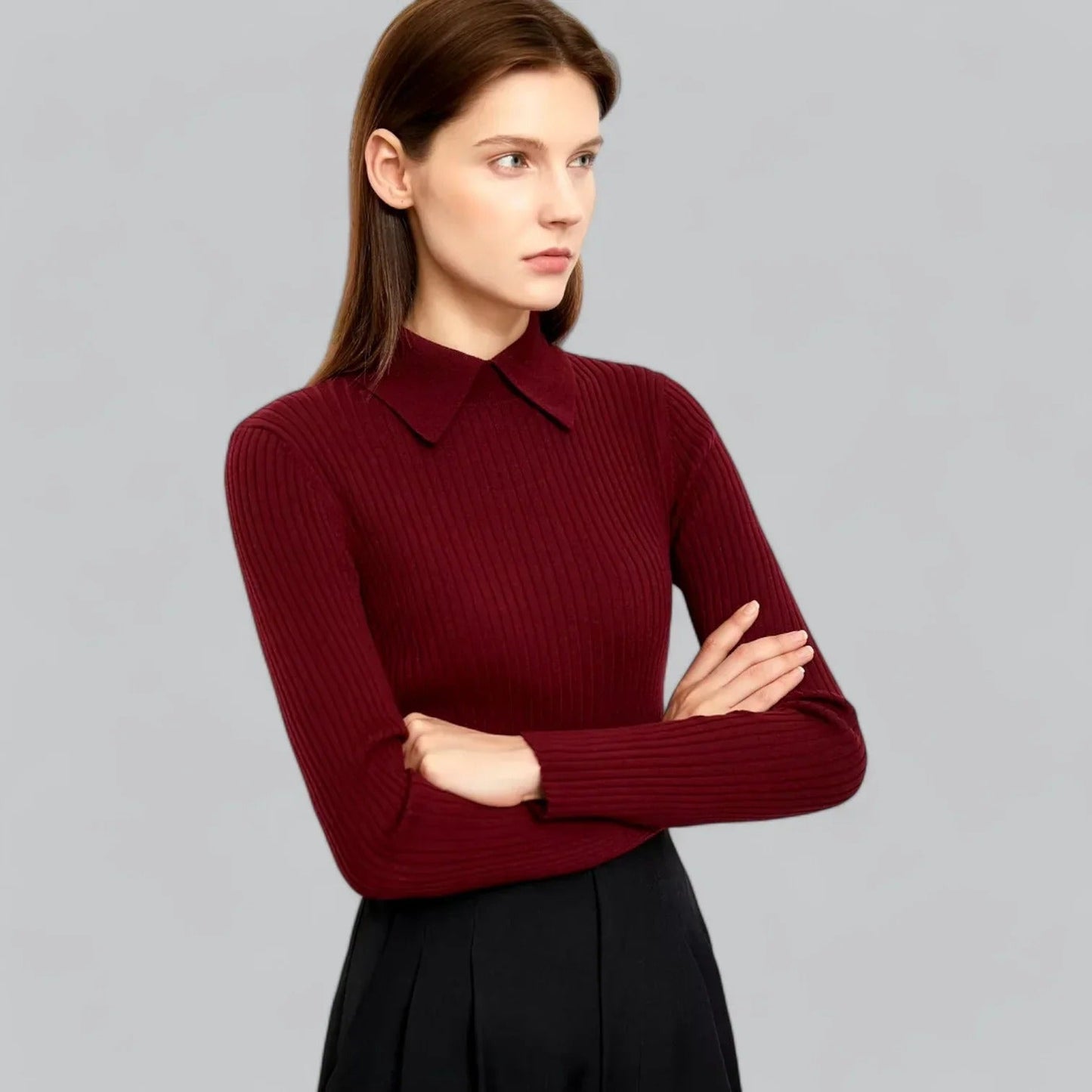 Ribbed polo shirt for women | Ideal for relaxed days