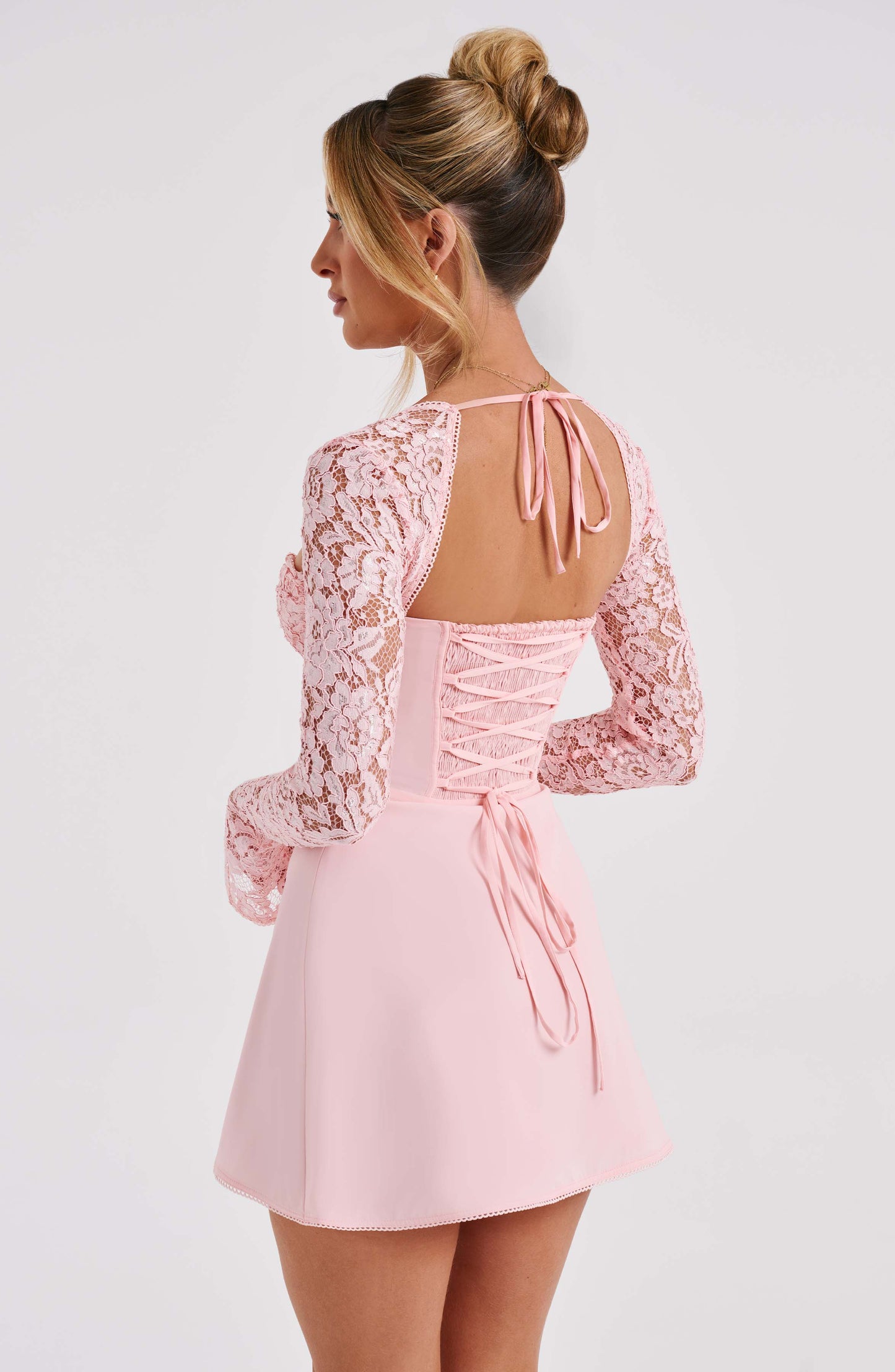 ROSA BLUSH MINI DRESS