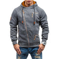 Asymmetric zippered jacket for men