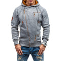Asymmetric zippered jacket for men