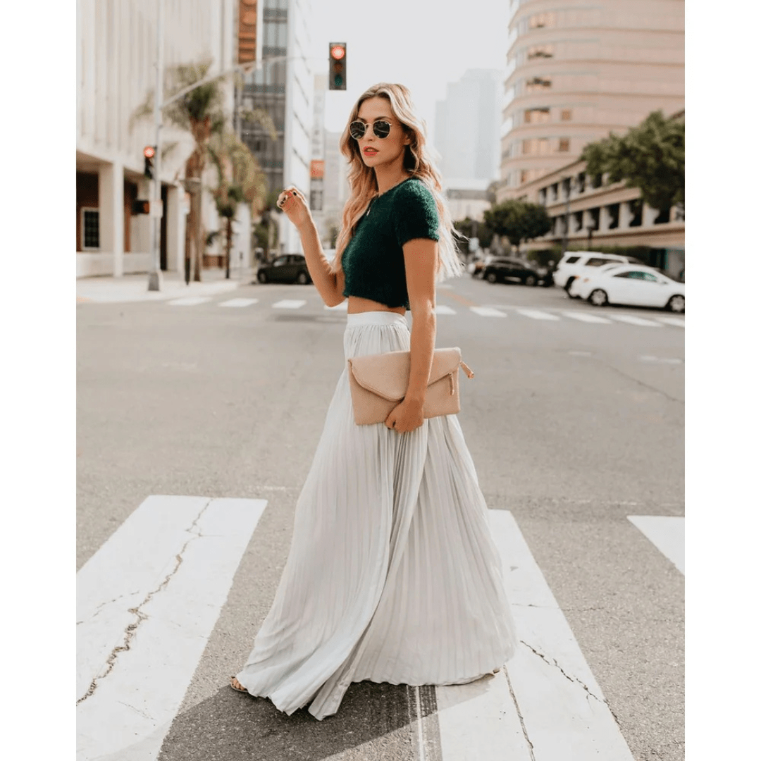 Kathleen - pleated maxi skirt