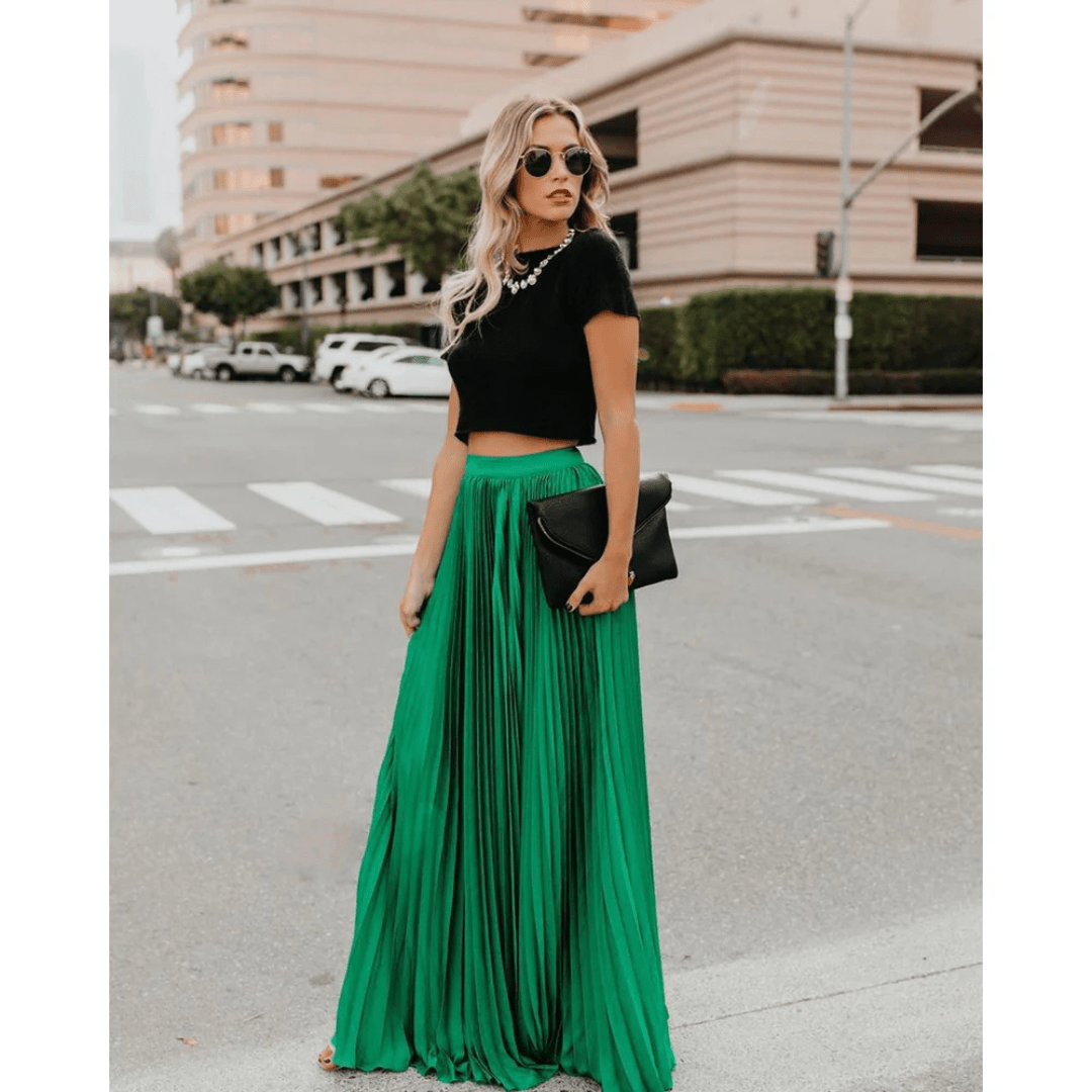 Kathleen - pleated maxi skirt