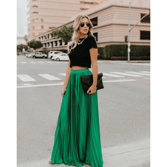 Kathleen - pleated maxi skirt