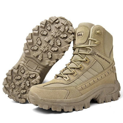 Waterproof, puncture-resistant military boots for outdoor use
