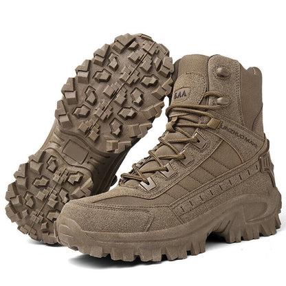 Waterproof, puncture-resistant military boots for outdoor use