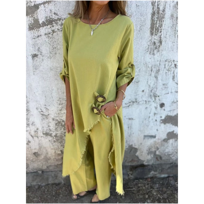 Lourdes™ Luxe Cotton & Linen Women's Set