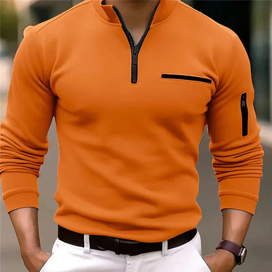 Divot Quarter Turn Long Sleeve Polo Shirt