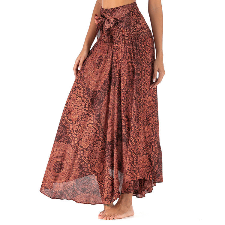 Trendy bohemian long summer skirt - Theresian
