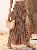 Tribal print maxi skirt for summer - Aristea