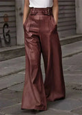 Wide-Leg Belted Pants